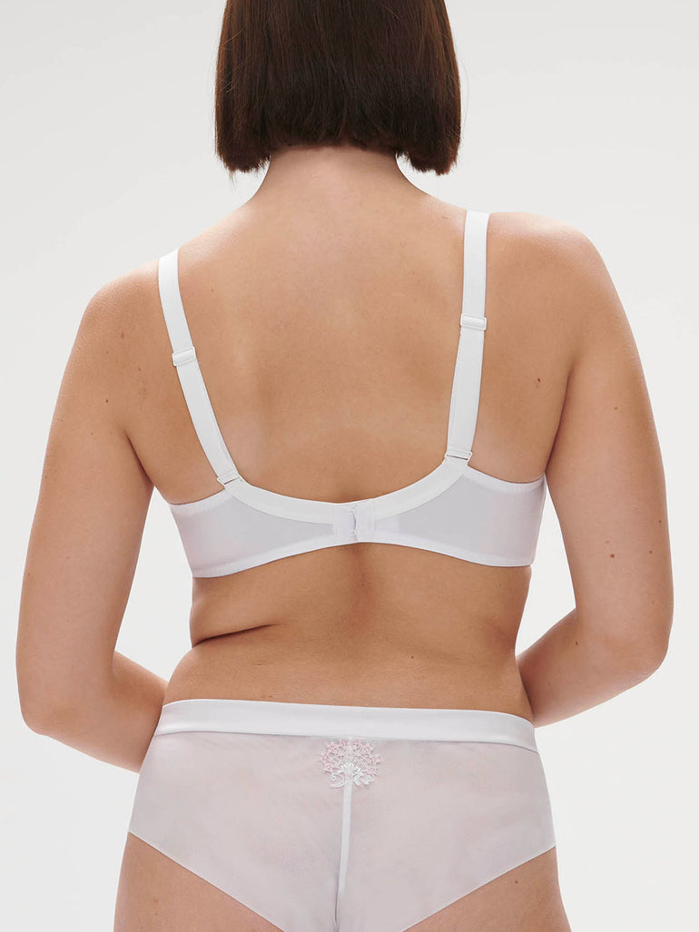 Soutien-gorge avec armature décolleté plongeant - Blanc Cristal