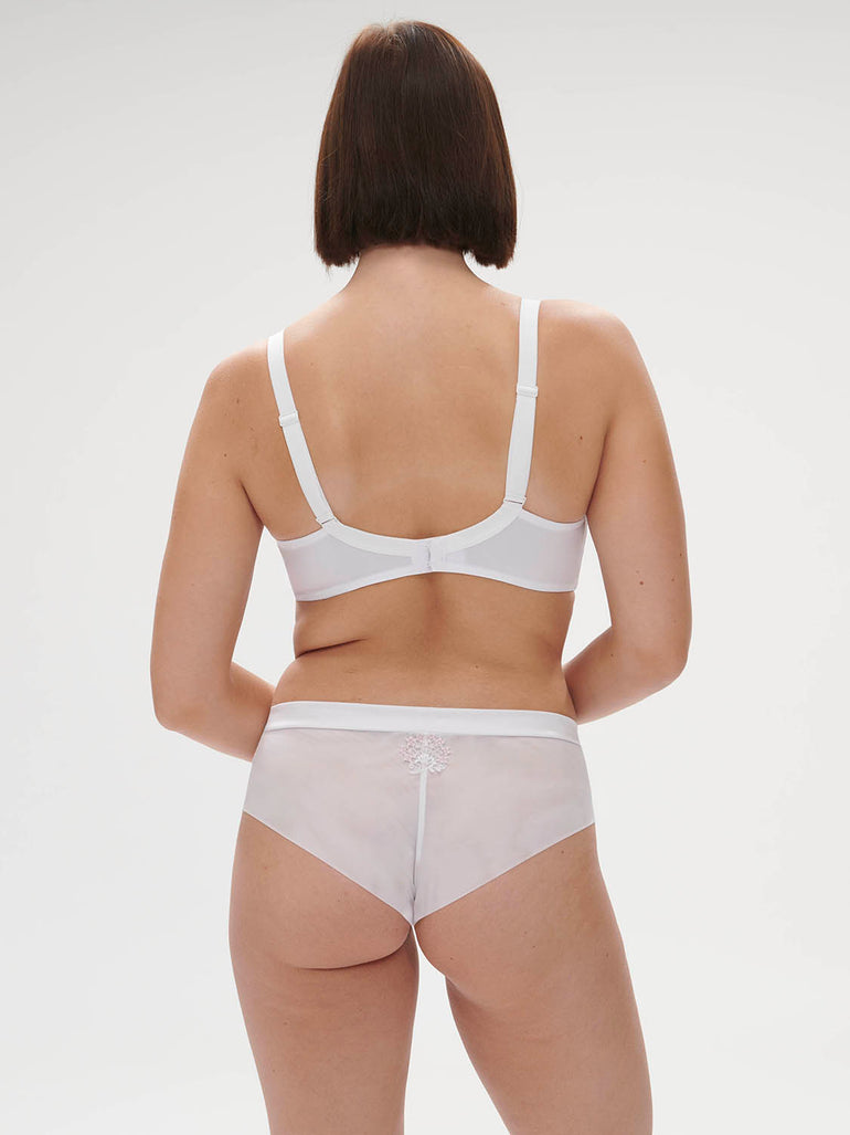 Soutien-gorge avec armature décolleté plongeant - Blanc Cristal