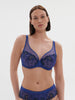 Soutien-gorge avec armature décolleté plongeant - Bleu électrique