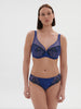 Soutien-gorge avec armature décolleté plongeant - Bleu électrique