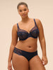 Soutien-gorge avec armatures décolleté plongeant - Saphir