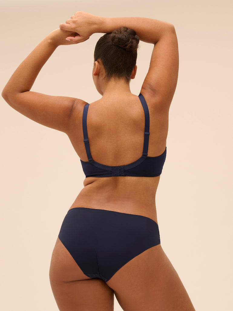 Soutien-gorge avec armatures décolleté plongeant - Saphir