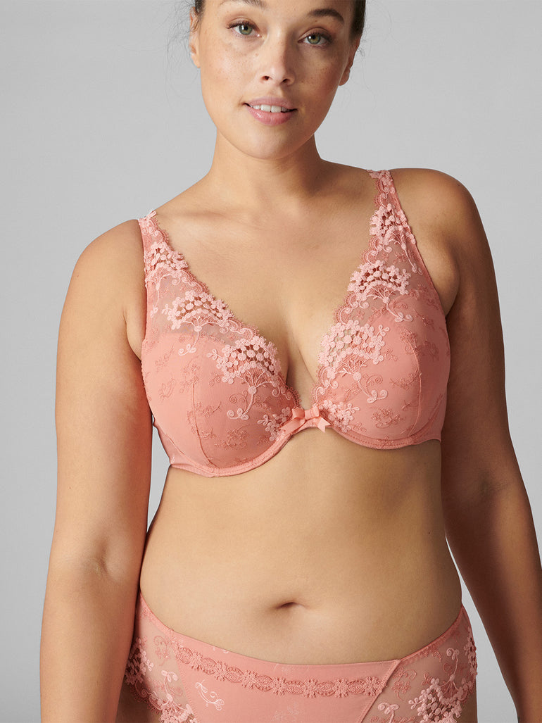 Soutien-gorge push-up décolleté plongeant - Rose Ginger