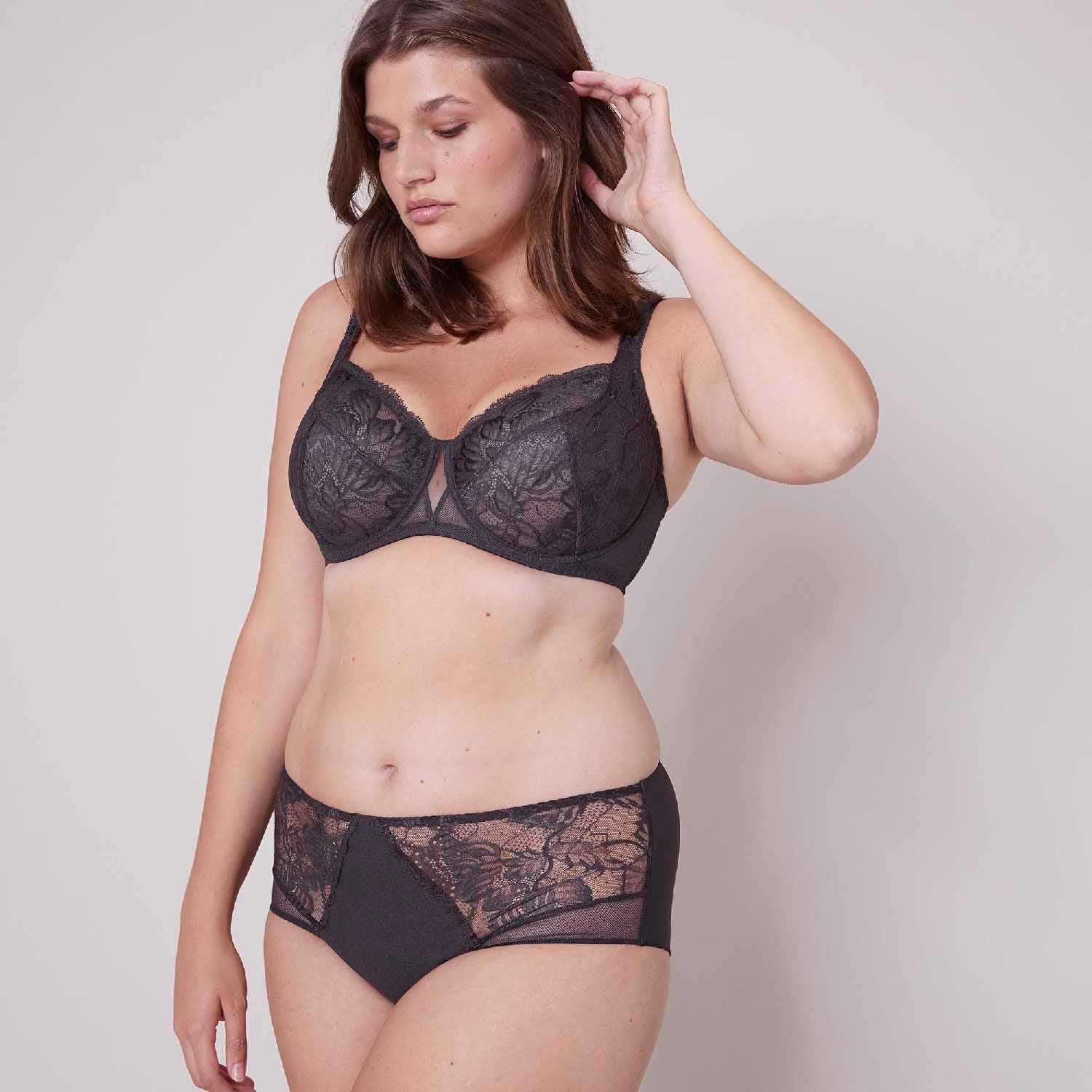 Soutien-gorge emboîtant poitrine généreuse - Anthracite