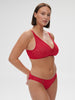 Soutien-gorge sans-armatures structuré - Rubis/rose