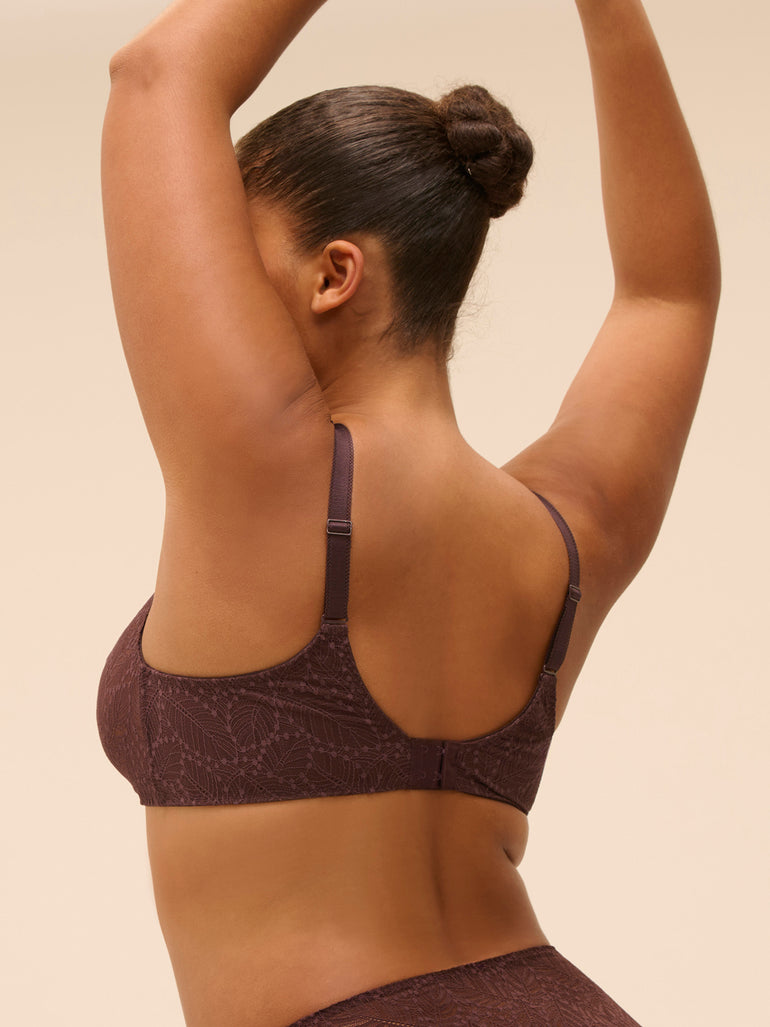 Soutien-gorge sans armatures structuré - Brun Foncé