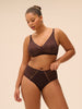 Soutien-gorge sans armatures structuré - Brun Foncé