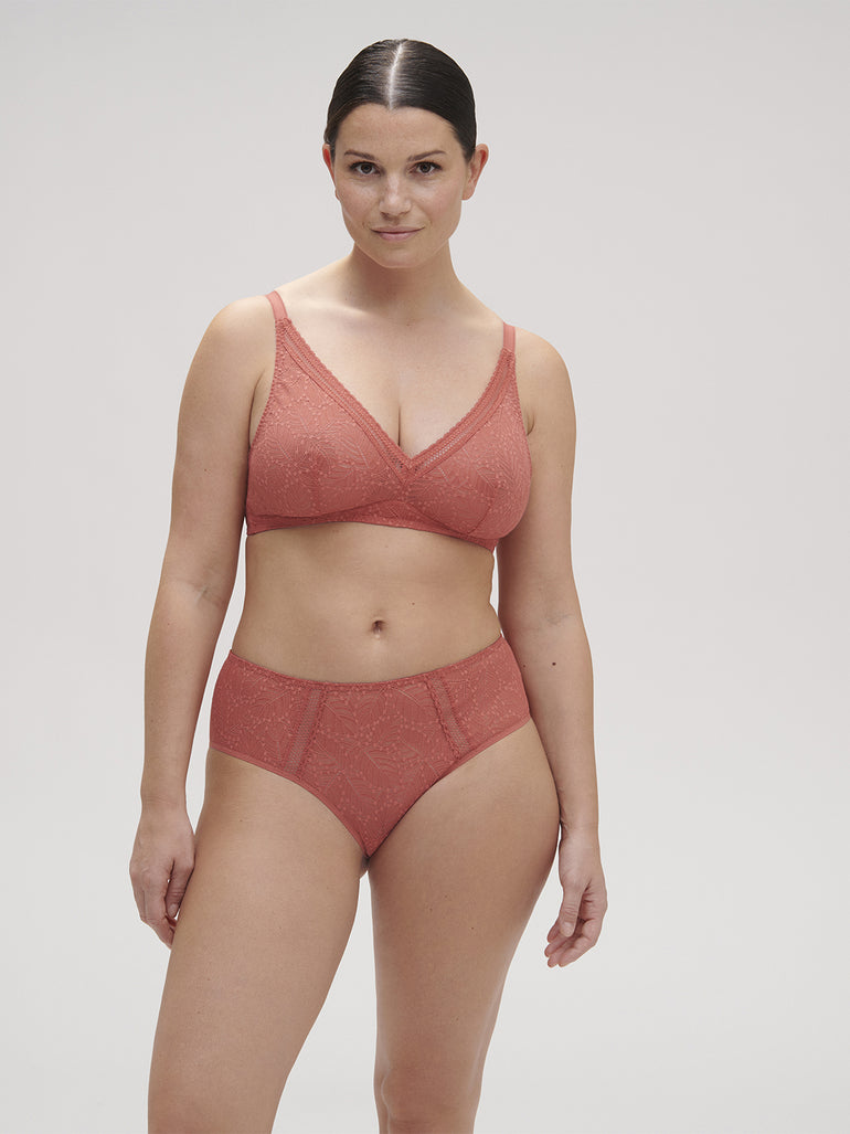 Soutien-gorge sans-armatures structuré - Rose Texas