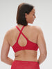 Soutien-gorge avec armatures moulé décolleté plongeant - Rubis/rose