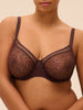 Soutien-gorge avec armatures moulé décolleté plongeant - Brun Foncé
