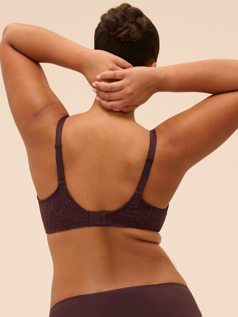 Soutien-gorge avec armatures moulé décolleté plongeant - Brun Foncé