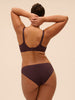 Soutien-gorge avec armatures moulé décolleté plongeant - Brun Foncé