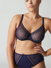 Soutien-gorge avec armatures moulé décolleté plongeant - Minuit