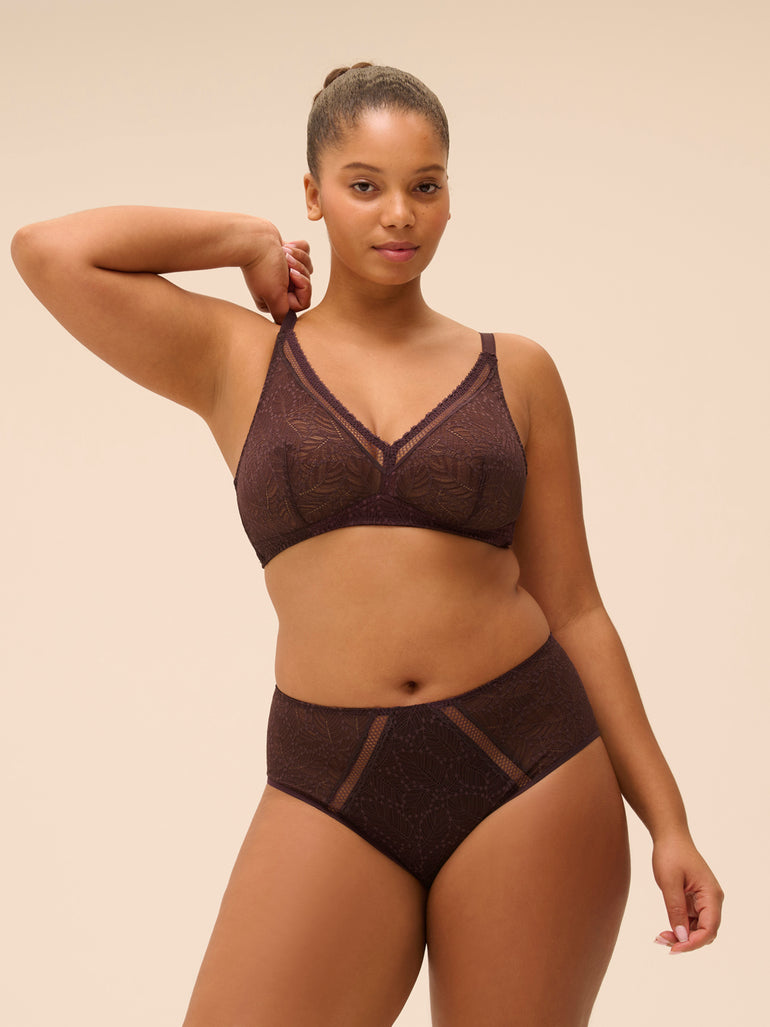Culotte taille haute - Brun Foncé
