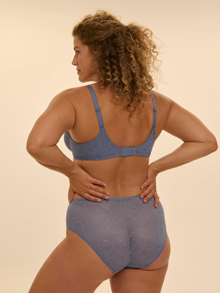 Culotte taille haute - Bleu Chambray