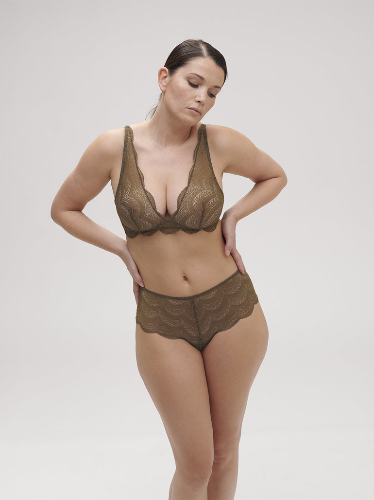 Soutien-gorge triangle sans-armatures - Vert Aventure