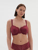 Soutien-gorge avec armature emboitant - Rouge Spinelle