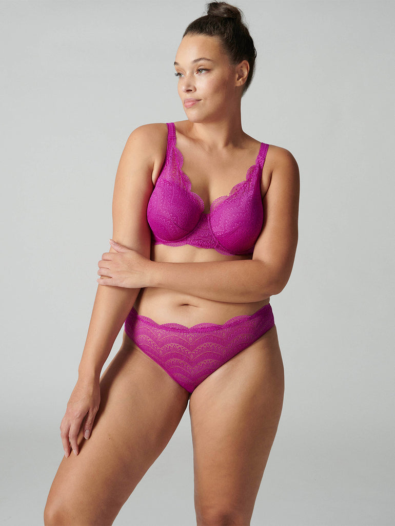 Soutien-gorge décolleté carré en spacer 3D - Bougainvillier