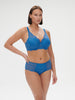 Soutien-gorge décolleté carré en spacer 3D - Bleu Myosotis