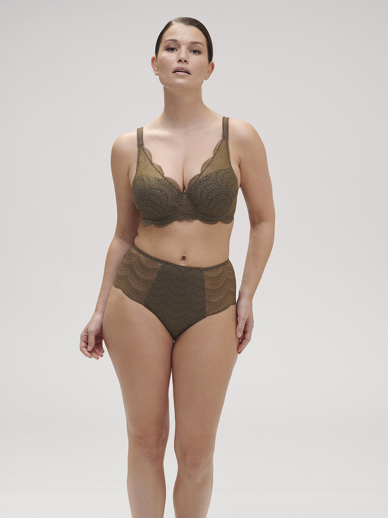 Soutien-gorge décolleté carré en spacer 3D - Vert Aventure