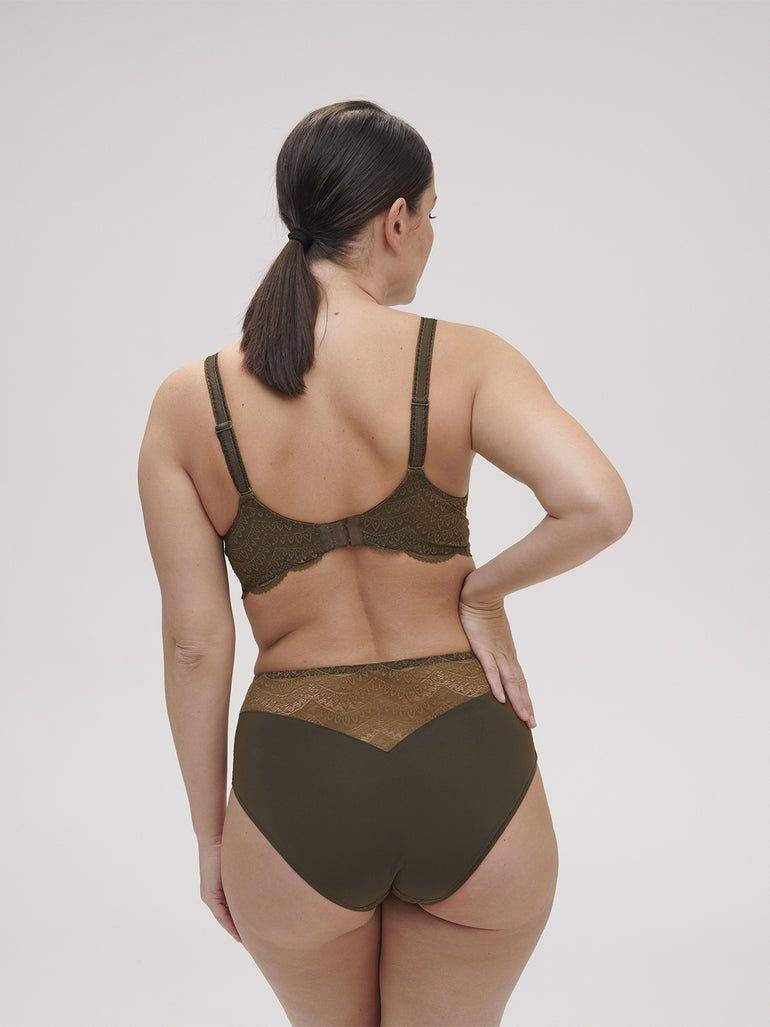 Soutien-gorge décolleté carré en spacer 3D - Vert Aventure