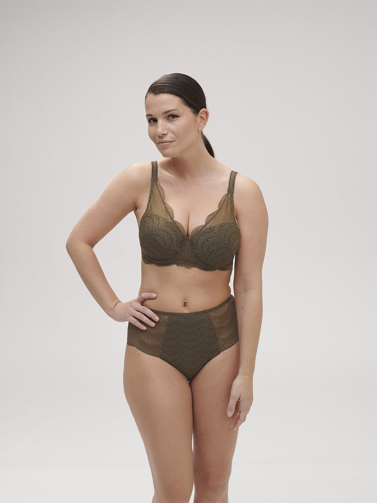 Soutien-gorge décolleté carré en spacer 3D - Vert Aventure