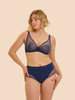 Soutien-gorge avec armature décolleté plongeant - Bleu Rainbow