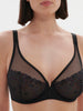 Soutien-gorge avec armature décolleté plongeant - Noir Gem