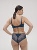 Soutien-gorge avec armatures décolleté plongeant - Bleu Prestige