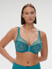 Soutien-gorge avec armature décolleté plongeant - Bleu Atoll