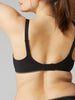 Soutien-gorge triangle emboitant décolleté plongeant - Noir