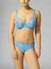 Soutien-gorge triangle emboitant décolleté plongeant - Bleu jeans