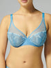 Soutien-gorge triangle emboitant décolleté plongeant - Bleu jeans