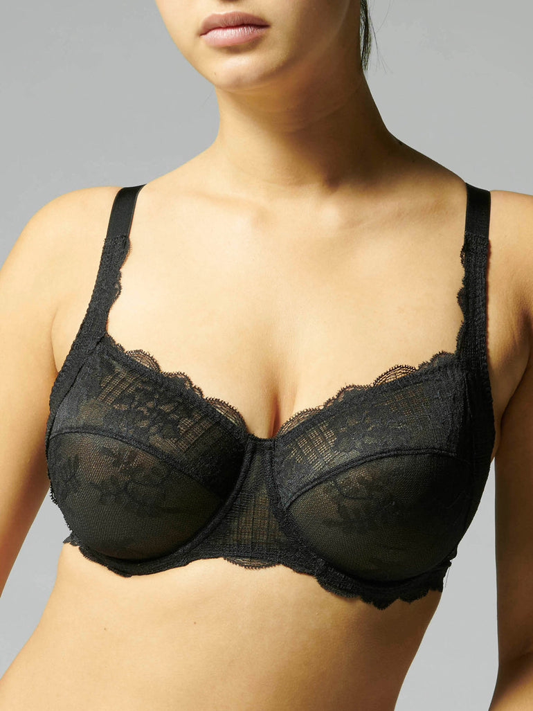 Soutien-gorge avec armatures decollete carre - Noir