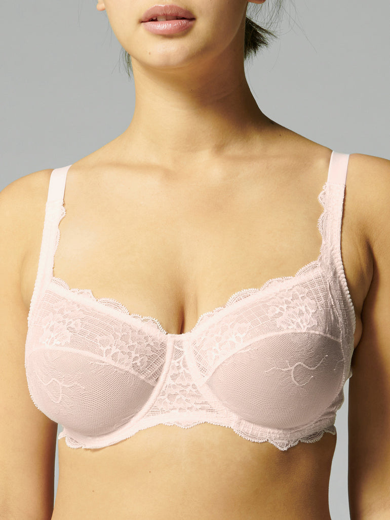 Soutien-gorge avec armatures decollete carre - Rose sakura