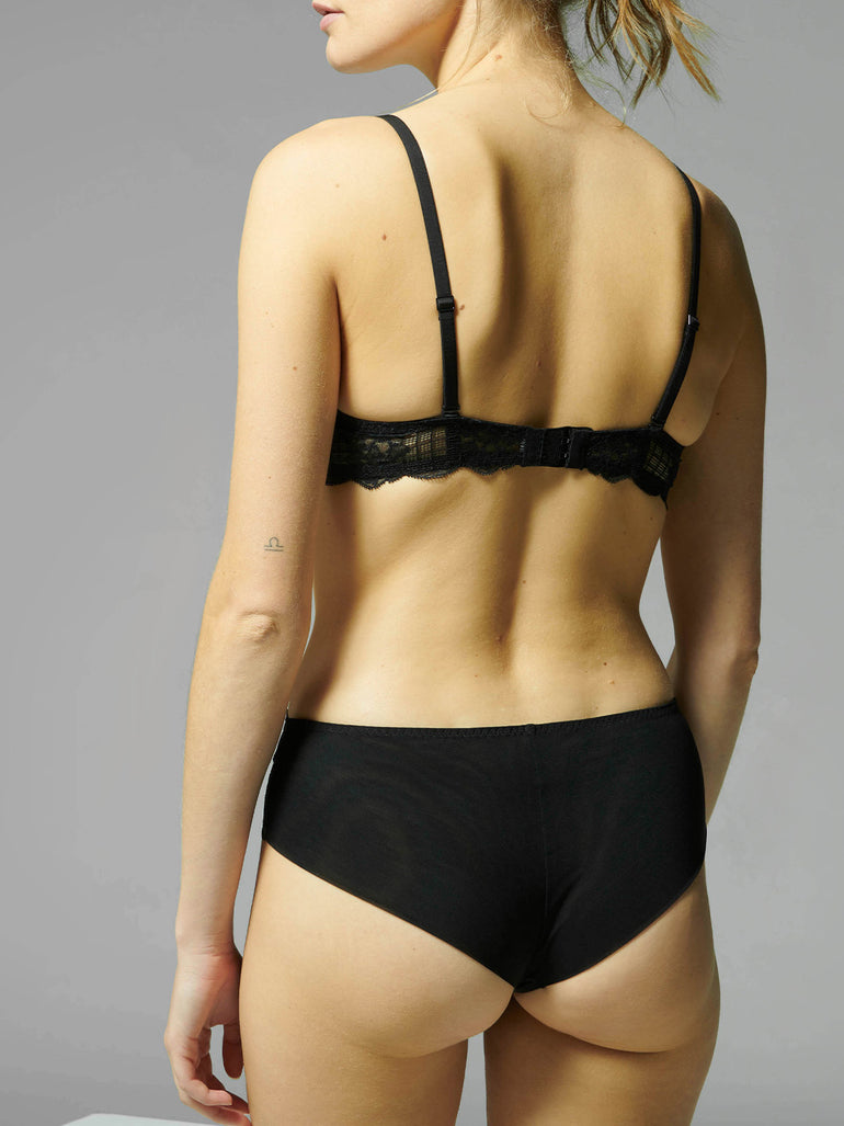 Soutien-gorge push-up décolleté plongeant - Noir