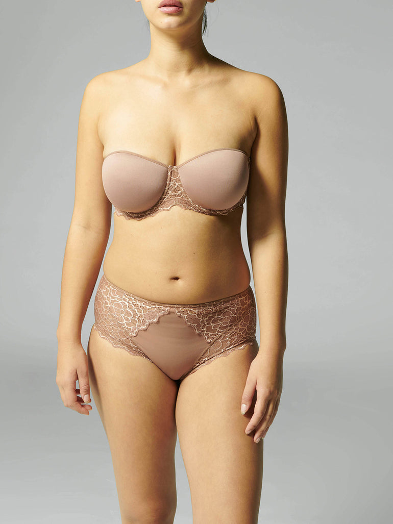 Soutien-gorge sans bretelles en Spacer 3D - Brun coco