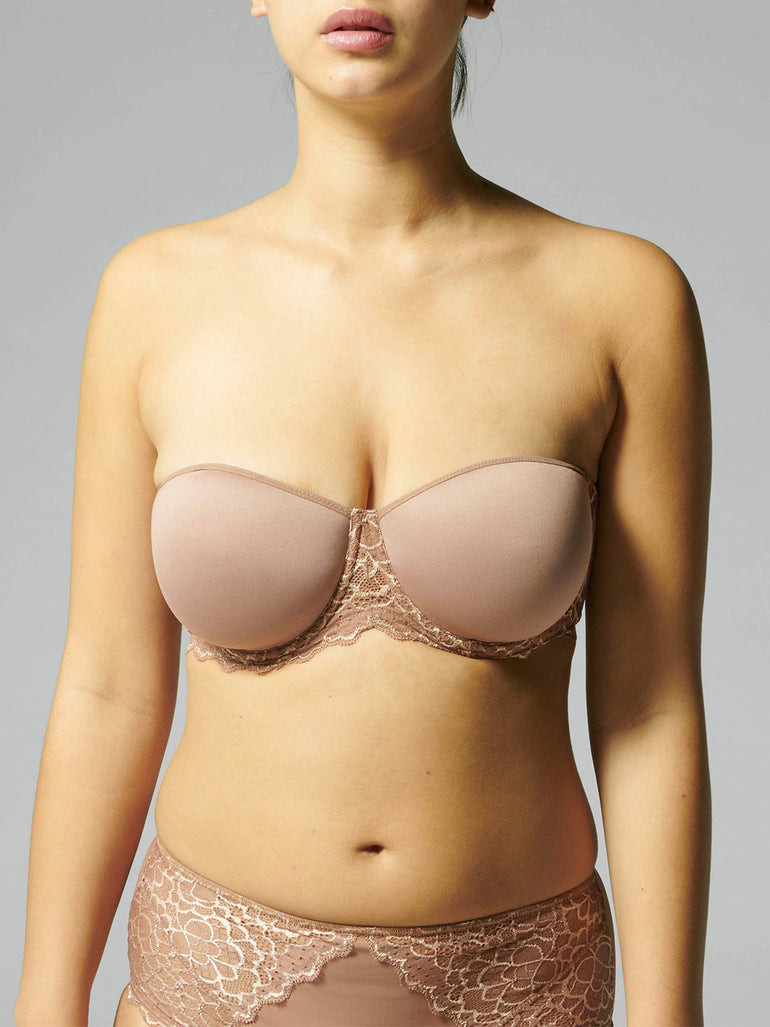 Soutien-gorge sans bretelles en Spacer 3D - Brun coco