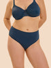 Hoge taille slip - Petrolblauw