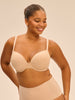 Soutien-gorge coque emboitante décolleté plongeant - Peau Rosée