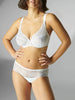 Soutien-gorge triangle emboitant décolleté plongeant - Blanc