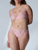 Soutien-gorge triangle emboitant décolleté plongeant - Rose vérone