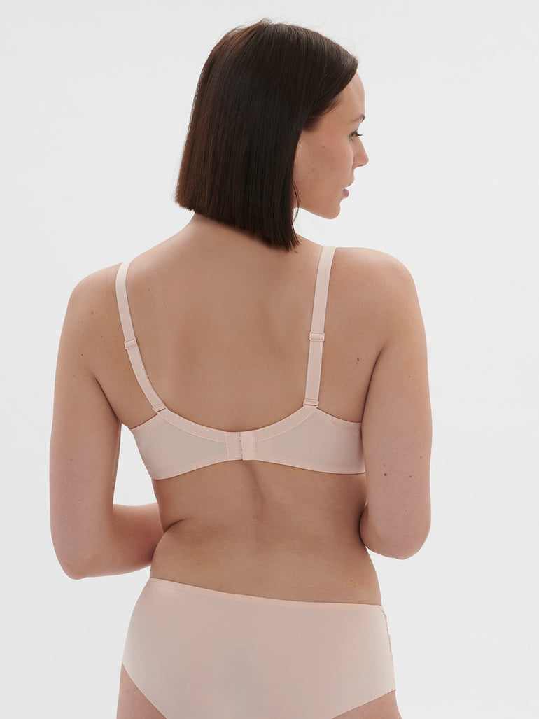 Soutien-gorge avec armature décolleté plongeant - Rose Nude