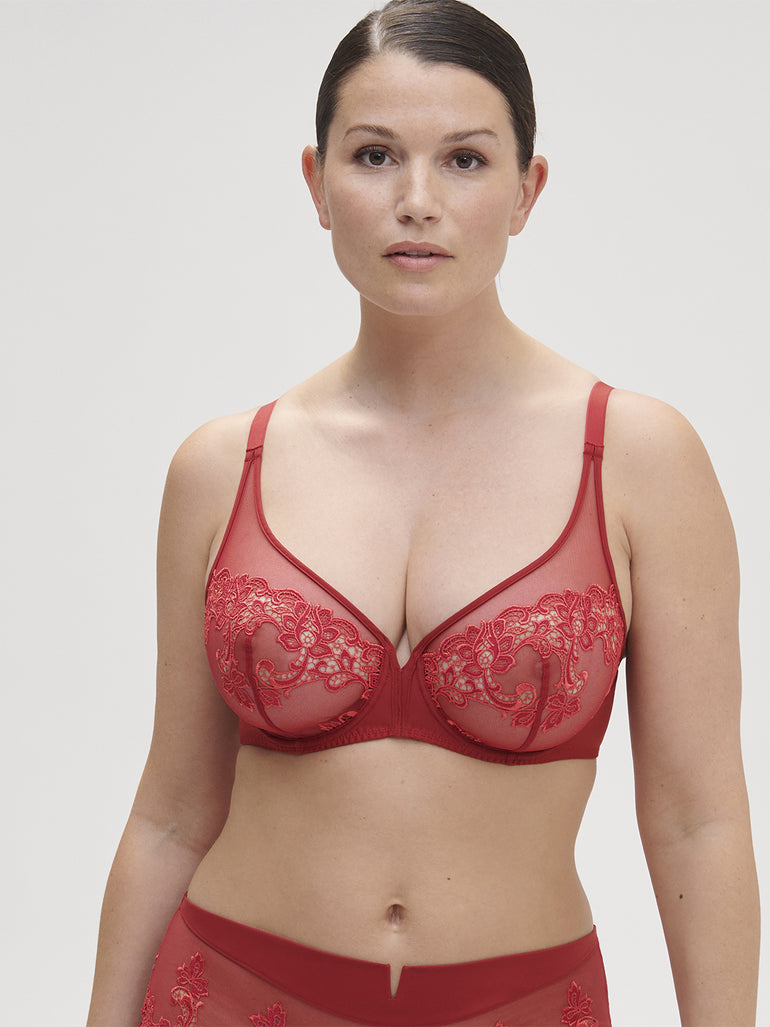 Soutien-gorge avec armatures décolleté plongeant - Lipstick