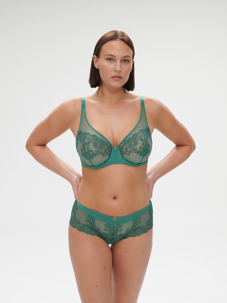 Soutien-gorge avec armature décolleté plongeant - Vert Garden