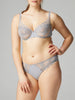 Soutien-gorge triangle emboitant décolleté plongeant - Gris secret