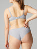 Soutien-gorge triangle emboitant décolleté plongeant - Gris secret