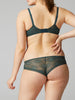 Soutien-gorge triangle emboitant décolleté plongeant - Vert agate
