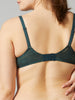 Soutien-gorge triangle emboitant décolleté plongeant - Vert agate