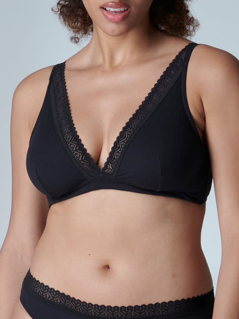 Soutien-gorge sans-armatures structuré - Noir